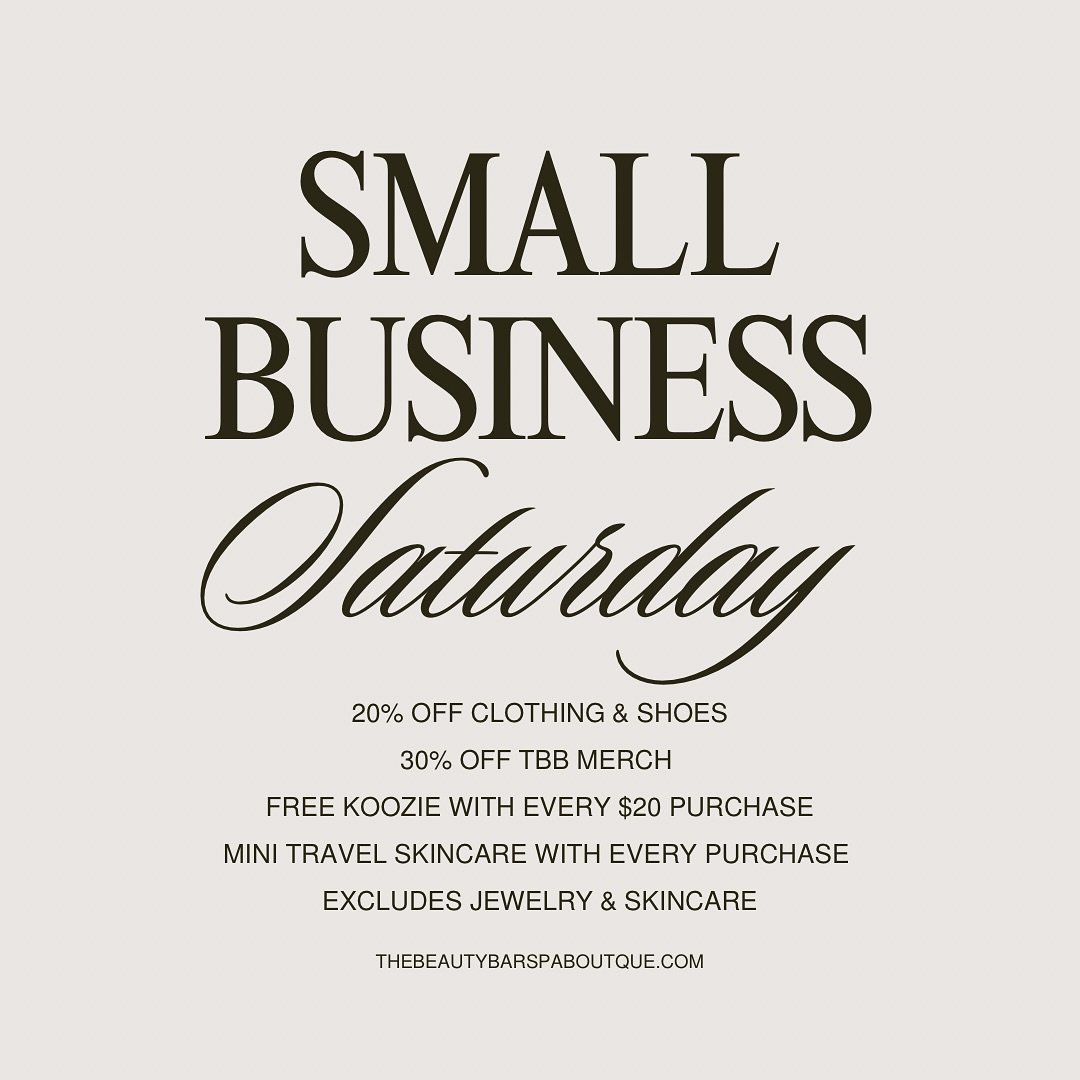 Happy Small Business Saturday!🫶🏼
Today is a reminder that shopping small truly makes a huge difference to us small business owners. Without you, we couldn&rsquo;t do it! 
Shop local, support local.
We are so thankful for our customers! 
Come shop 
